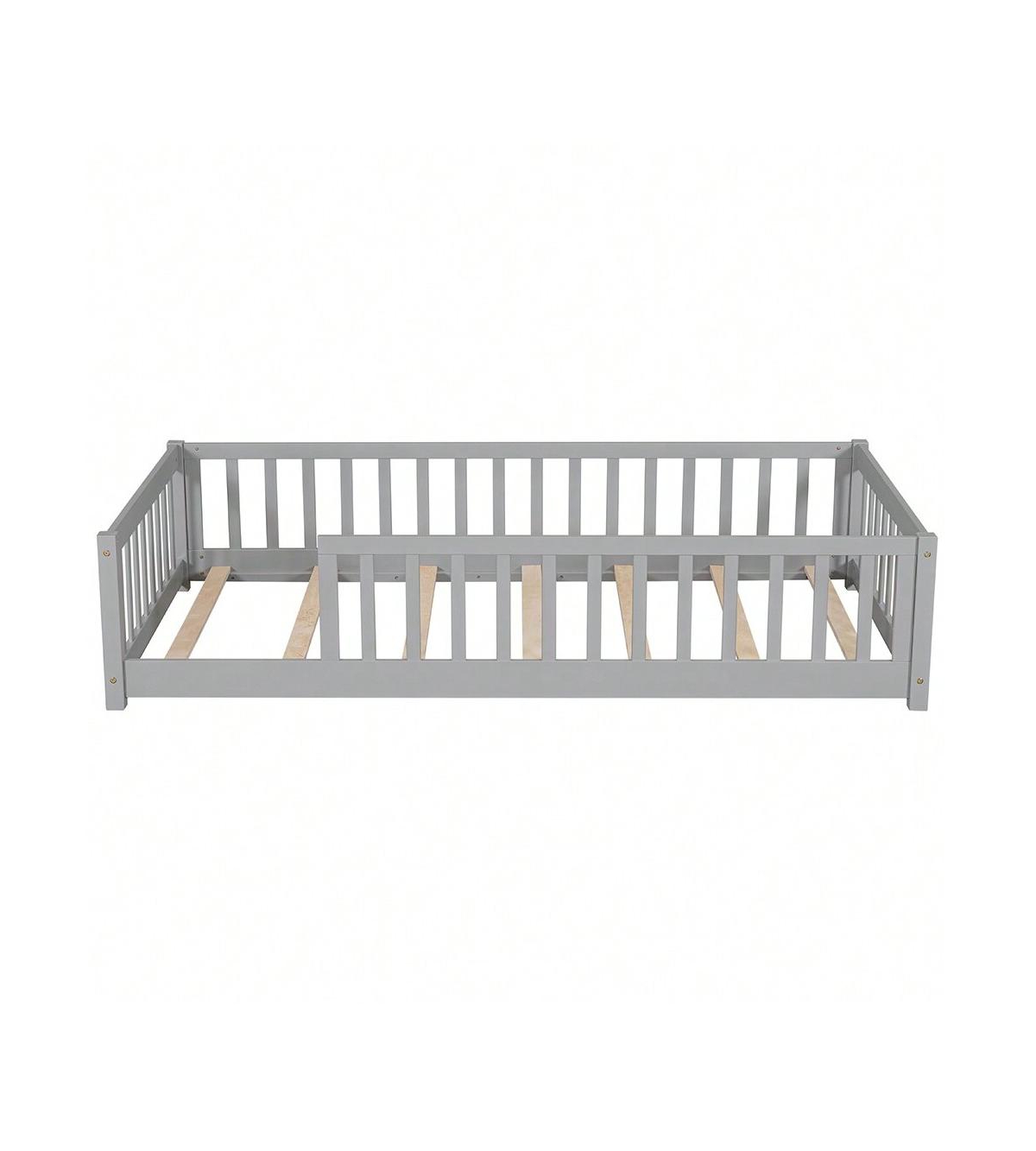 gaomon Children Floor Bed Floor Bed Solid Wood Floor Bed Frame With Sturdy Slats And Safety Fence For Girls Boys Teens