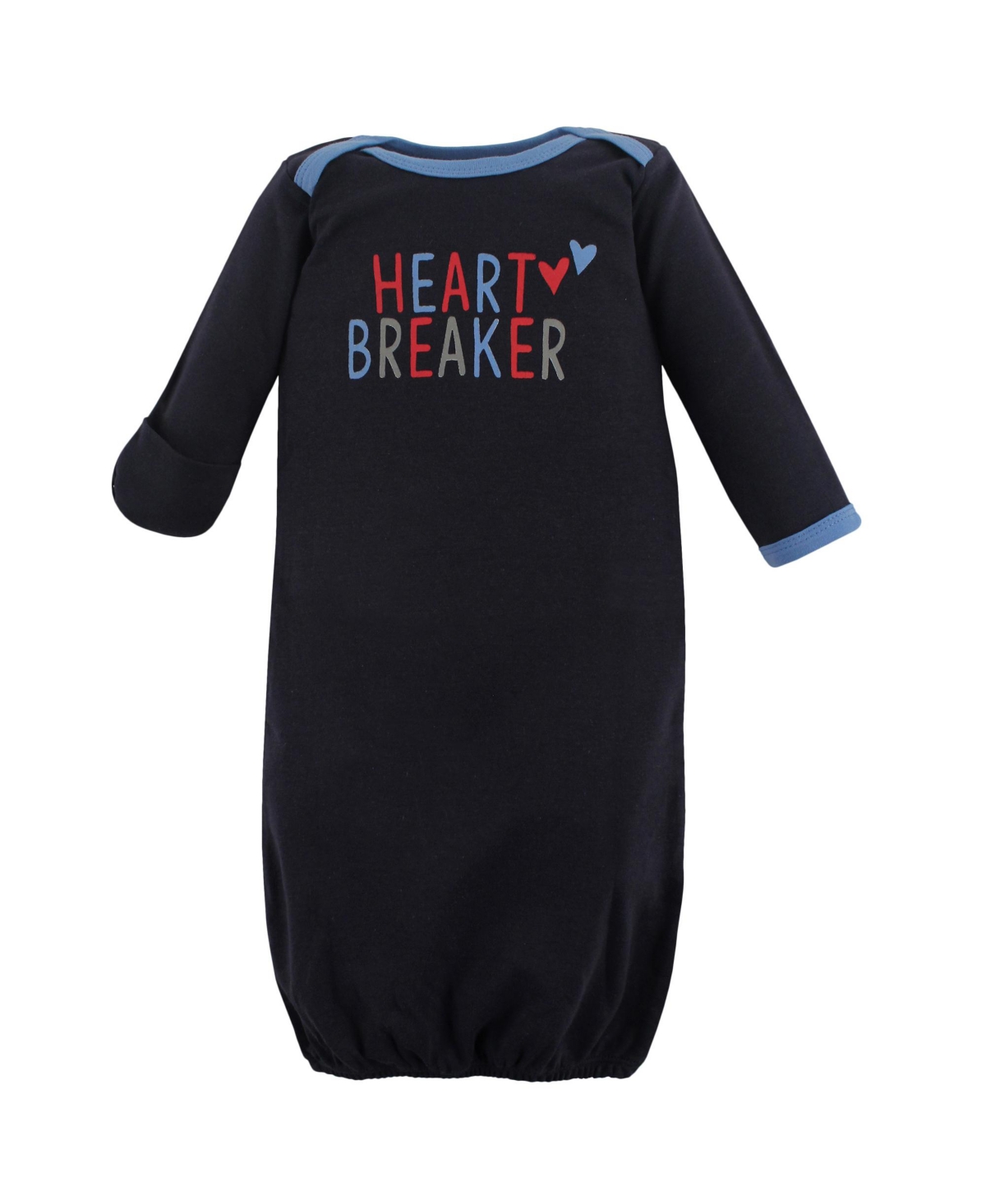Luvable Friends Baby Boys Cotton Long-Sleeve Gowns 3pk, Months - Heartbreaker