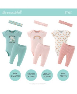 Baby Girls Carefree Floral Newborn Layette Set Girls, 16-Pieces, Pink/Aqua