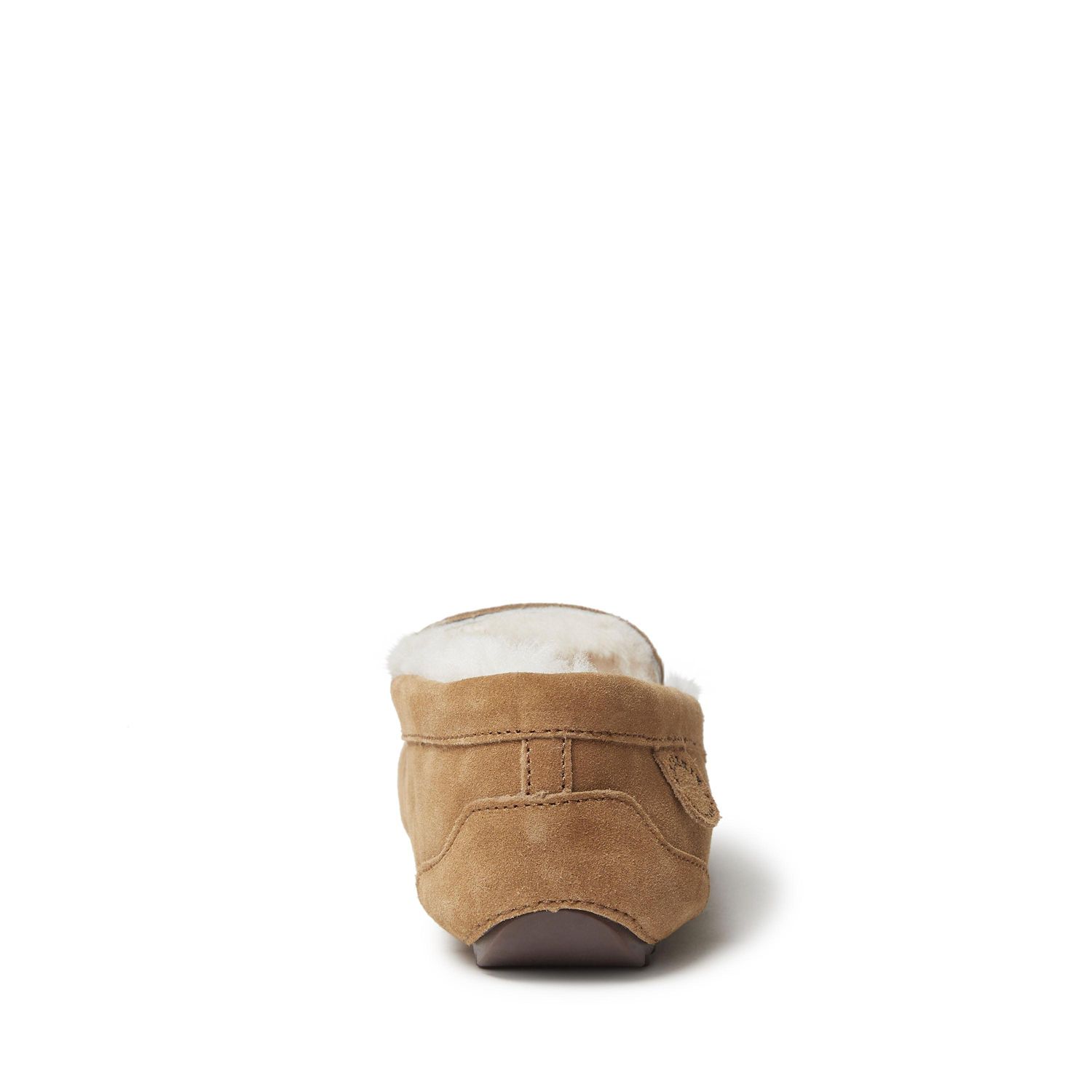 Dearfoams Women's Fireside Mel Genuine Shearling Moccasin Slipper