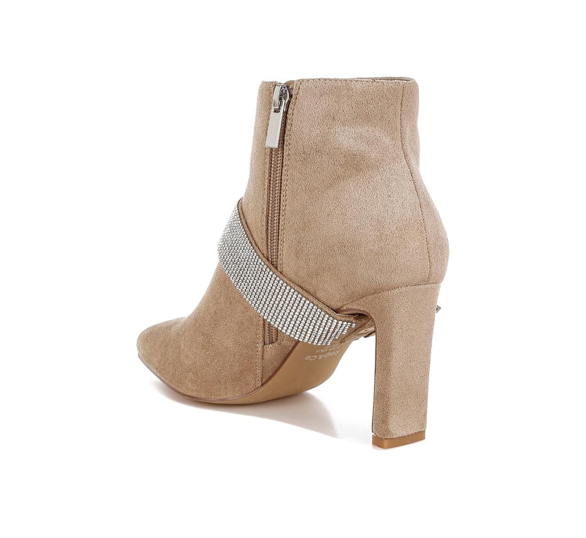 Rag & Co Asagao Diamante & Rhinestones Strap Boots