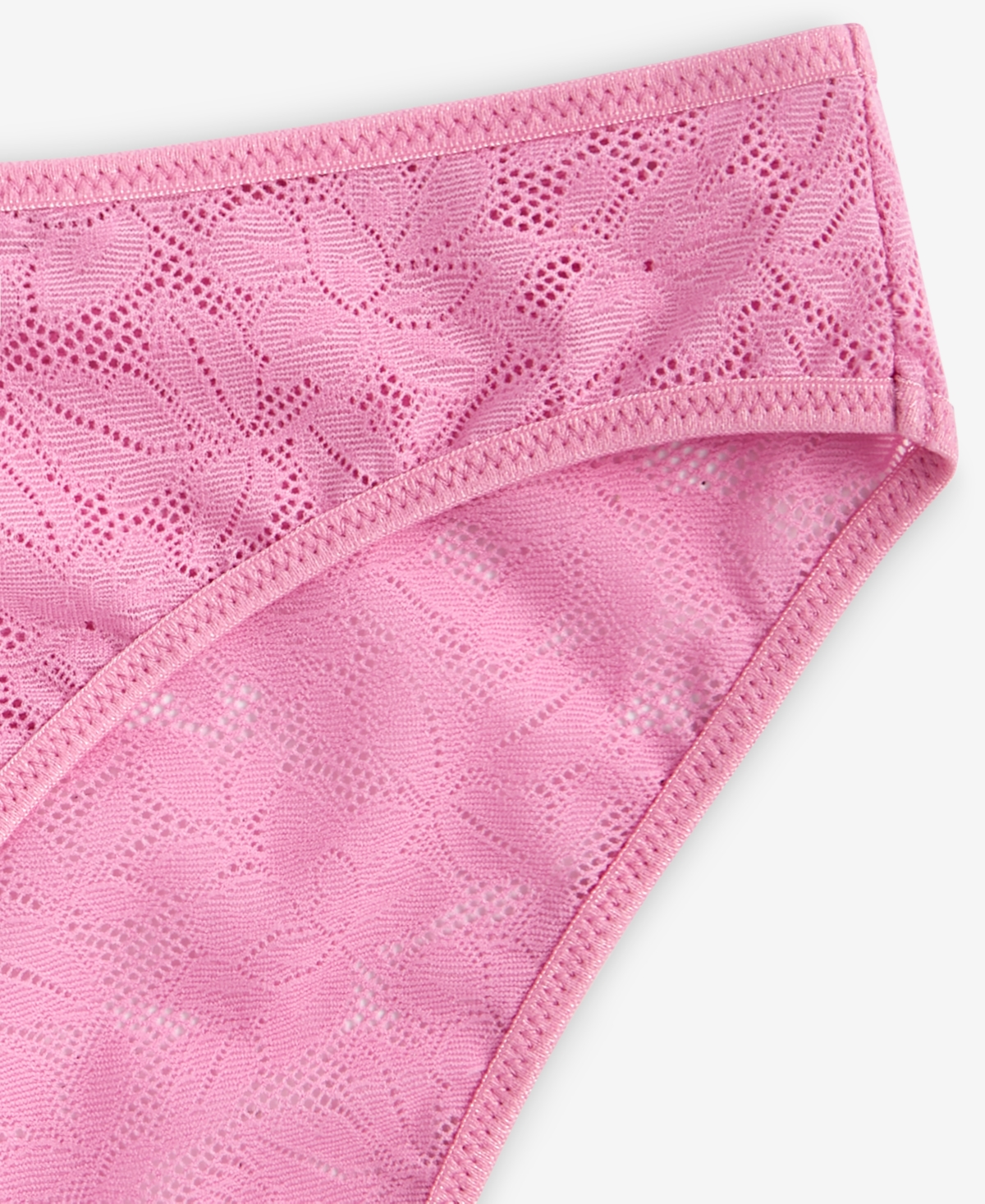 Shop State Of Day Women's Mesh Lace Bikini Underwear, Exclusively At Macy's In Thulian Pink