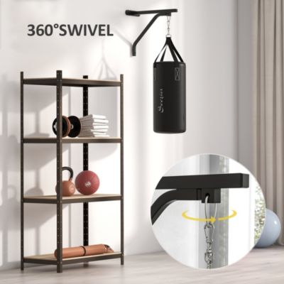 Heavy Bag Wall Mount Set with Unfilled Punching Bag & Bracket
