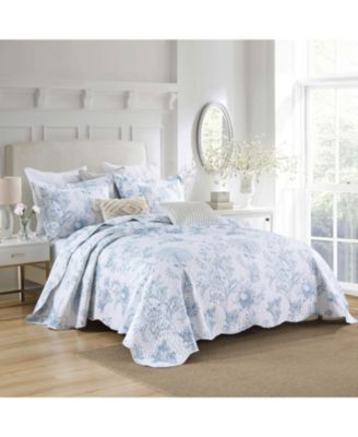 Printed Floral Quilt Set Cozy Bedspread Set Queen