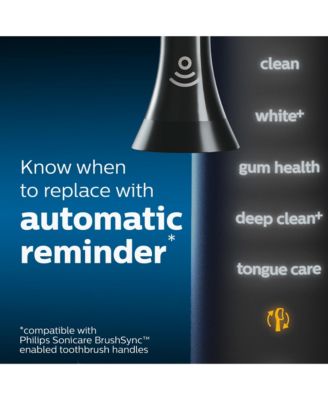 Philips Premium Plaque Control replacement toothbrush heads Black 2-pk