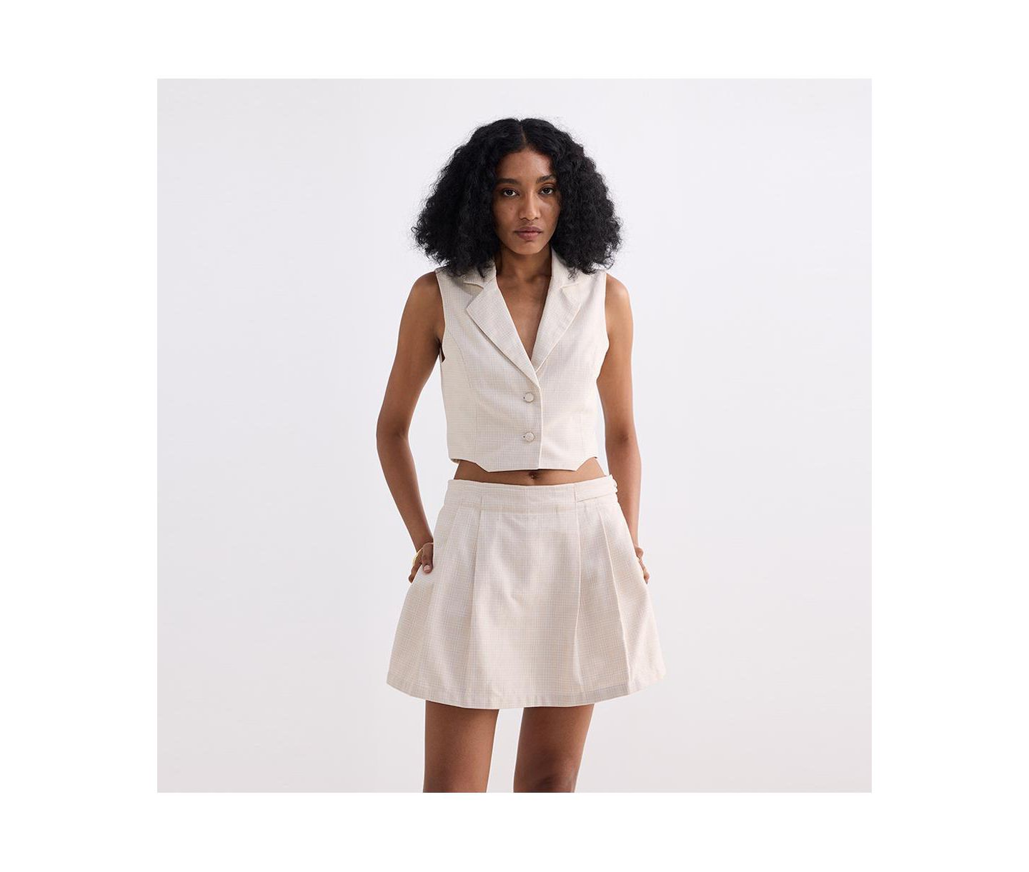 Женский жилет Reistor Cropped Cotton Tweed, цвет: Каштановый — фото 1