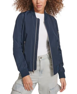 Women's Lightweight Zip-Detail Bomber Jacket