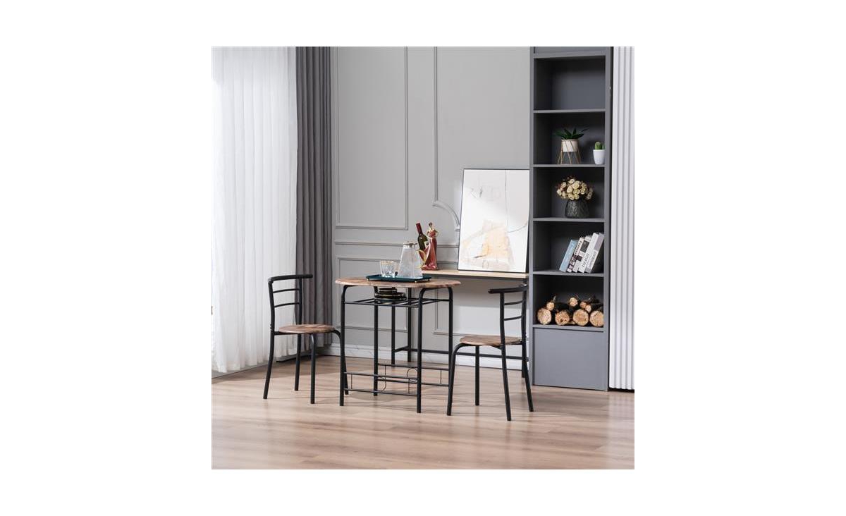 Slickblue Couples Breakfast Table with Curved Back Design Perfect for Cozy Dining