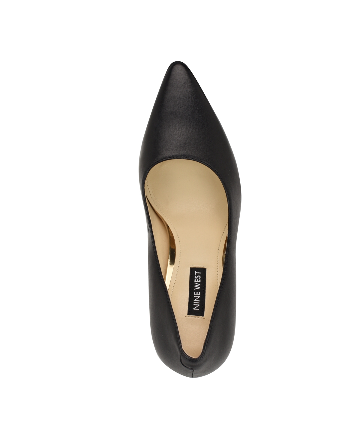 Nine West Women's Vylot Slip On Dress Pumps In Black Leather
