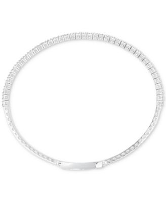 Diamond Bangle Bracelet (1/2 ct. t.w.) in 10k White Gold