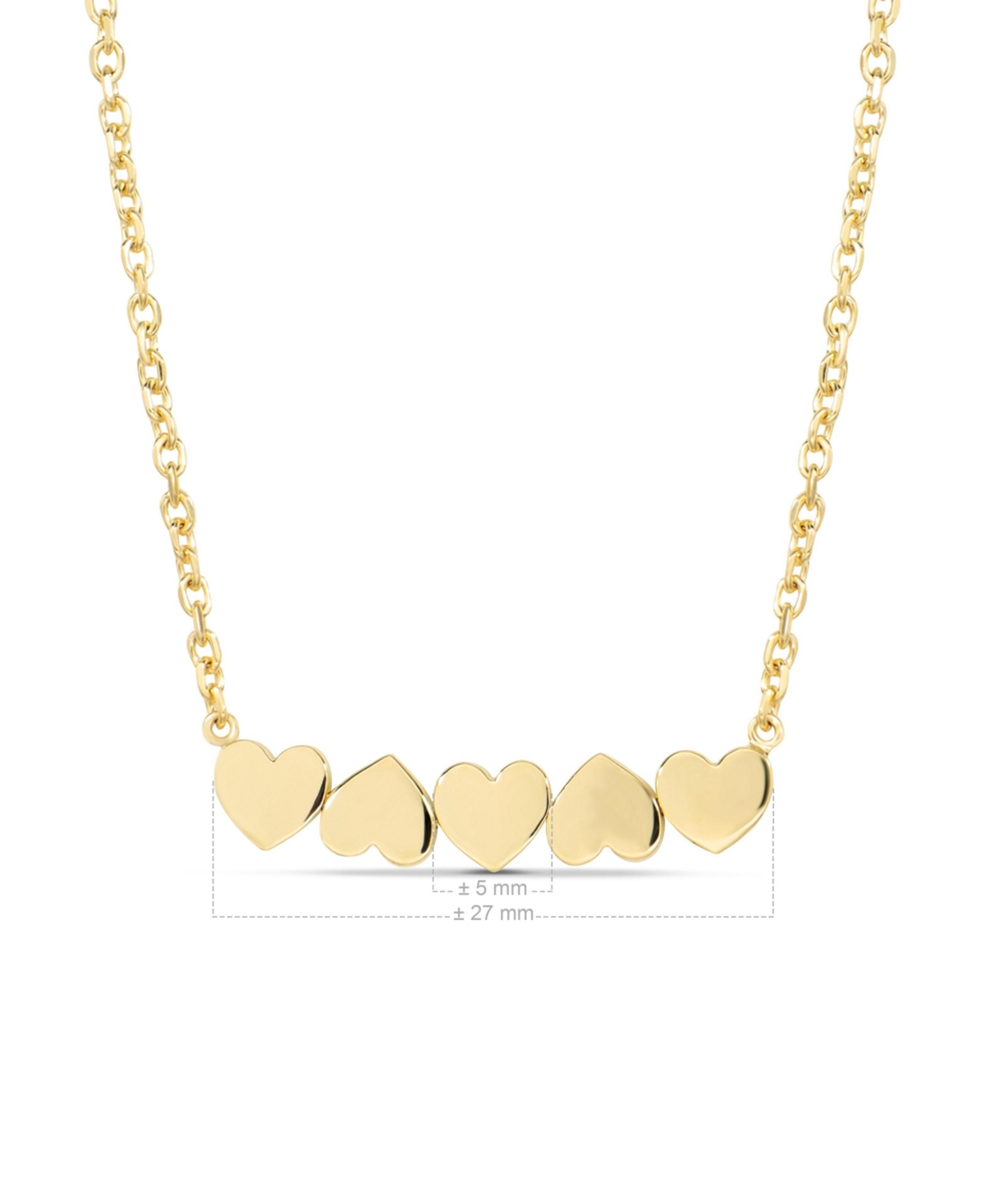 Devata Sweet Heart Chain Necklace in 14K 16 in adj to in, approx. 4.7 grams - Gold