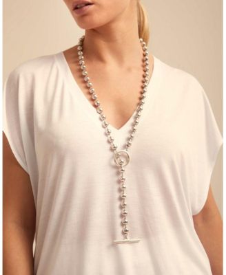 Sterling Silver Ring Logo Necklace