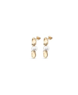 Metal Alloy Oval Link Earrings