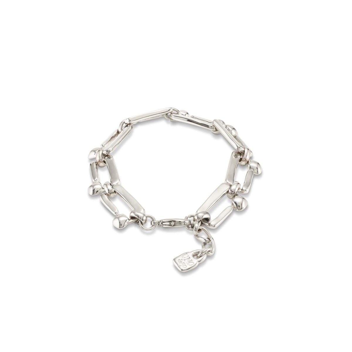 Unode50 Sterling Silver-plated Metal Alloy Medium Size Links Bracelet In Metallic