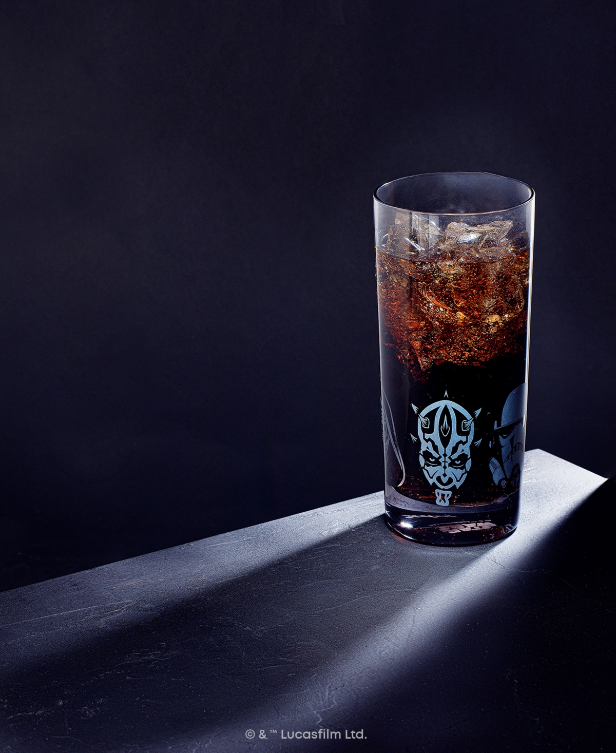 JOYJOLT STAR WARS DARK SIDE TALL DRINKING GLASSES, SET OF 4 