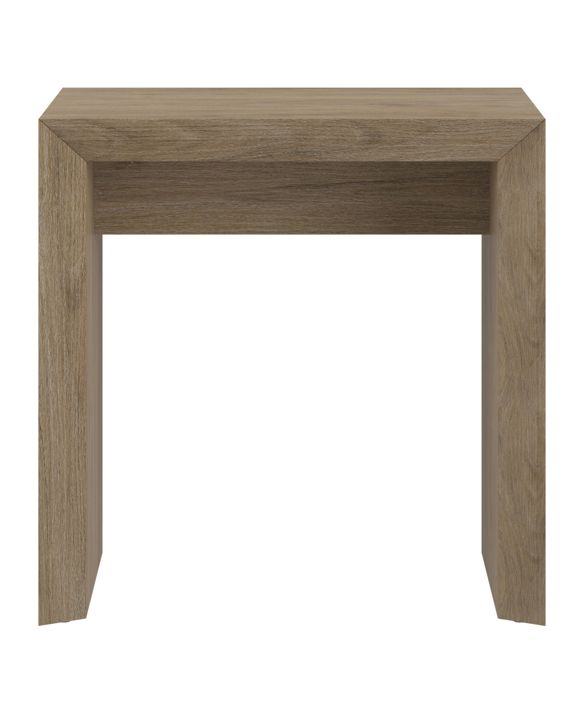 Hudson & Canal 22" Oswin Wide Rectangular Side Table In Antiqued Gray Oak