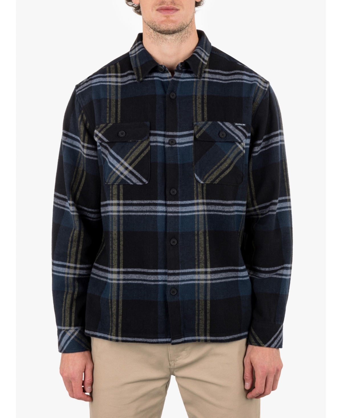 Men's Santa Cruz Shoreline Flannel Long Sleeve Shirt - Black
