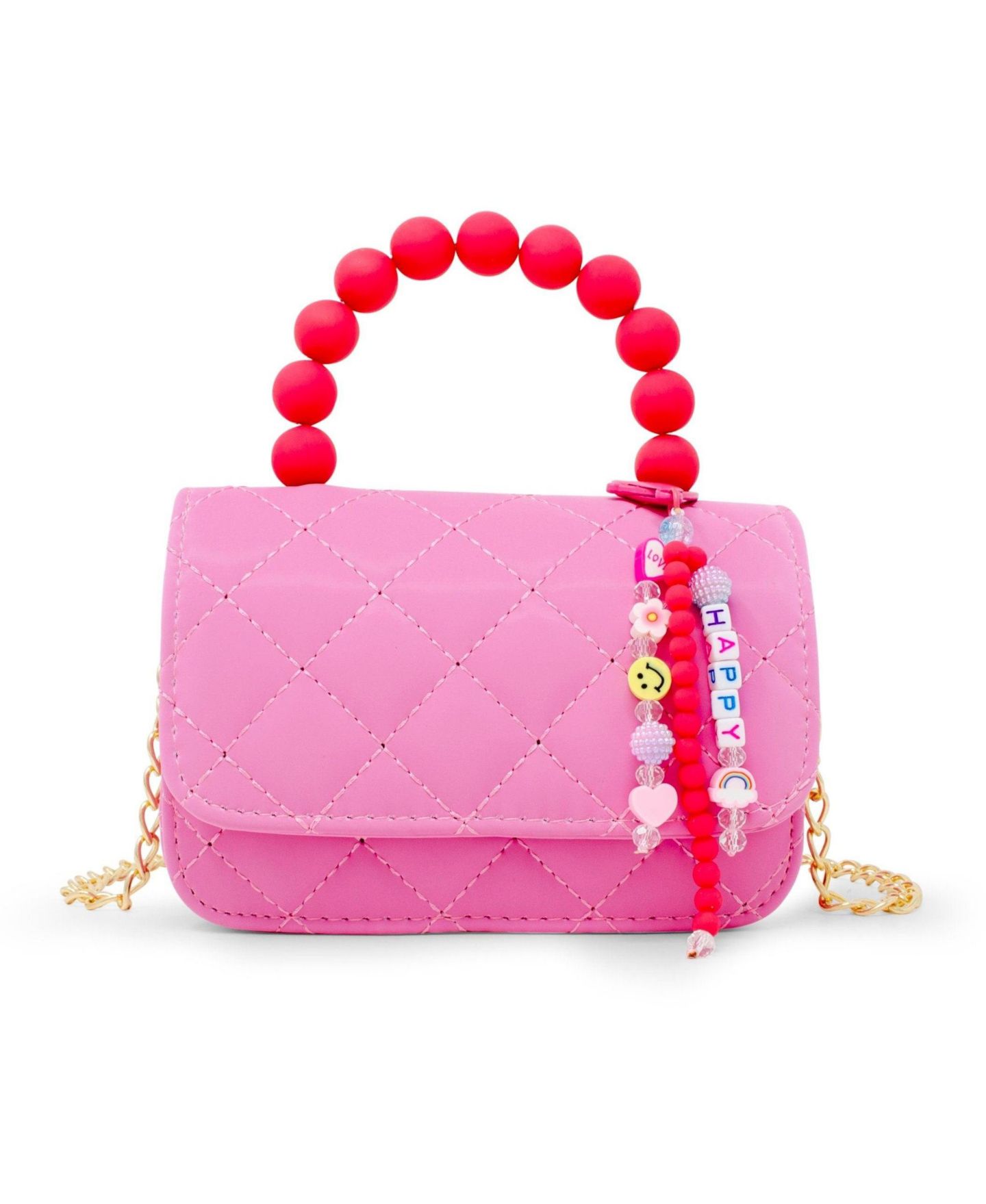 Сумка Tiny Treats + Zomi Gems Pearl Handle Message Charm Handbag, Hot Pink для девочек — фото 1