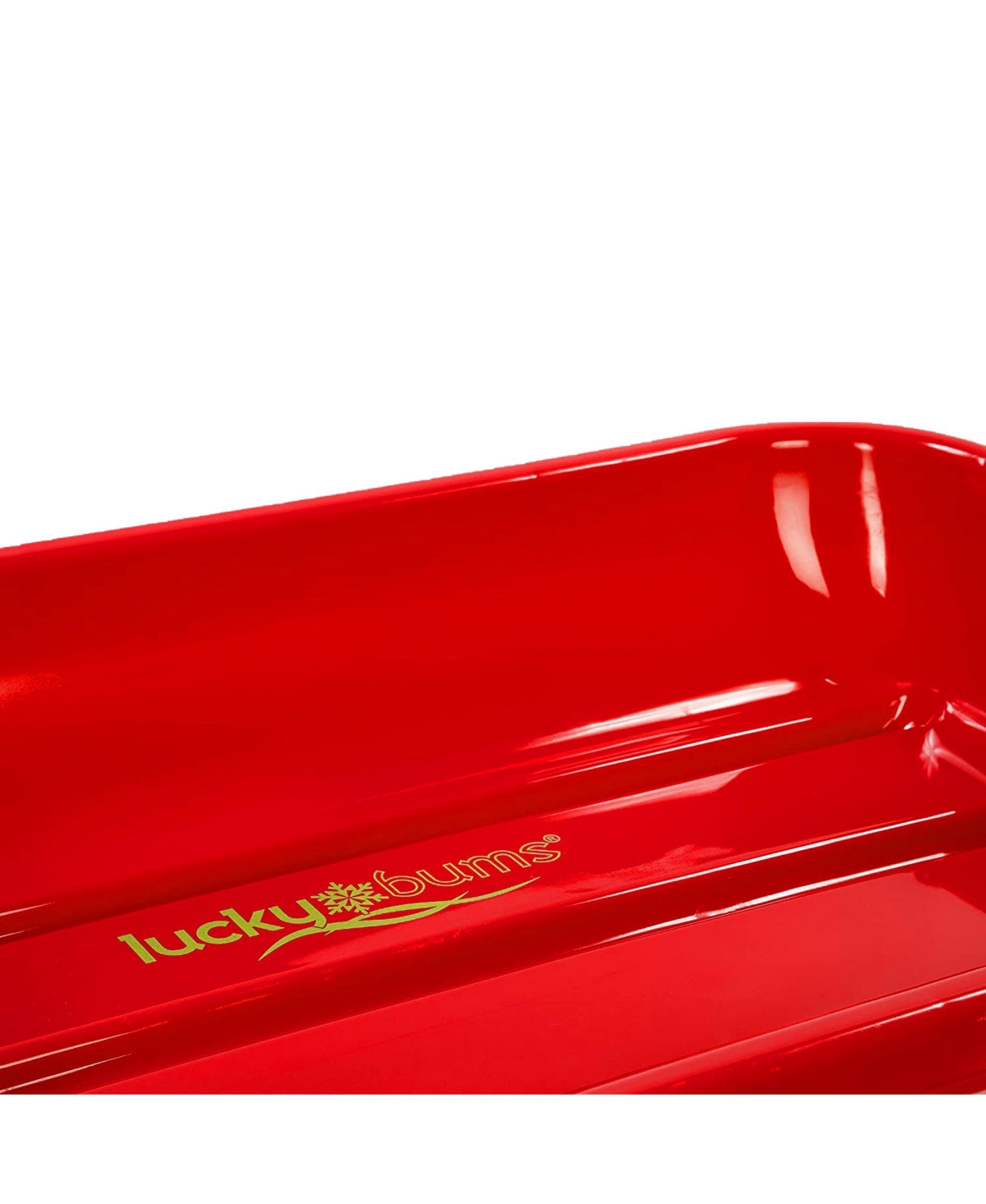 Lucky Bums Kids 48 Inch Plastic Snow Toboggan Sled with Pull Rope, Red (3 Pack
