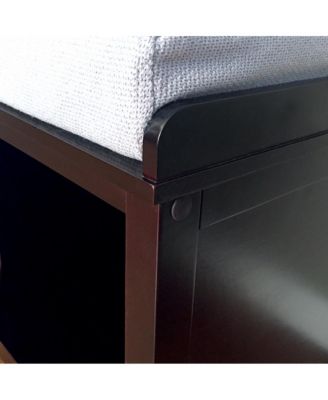 Solid Wood Entryway Bench - 1 Bins & 2 Shoe Divider