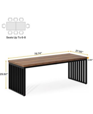 78.74" Extra Long Computer Desk 2 Person Desk with Heavy Duty Metal Frame, Double Workstation Study Desk for Home Office