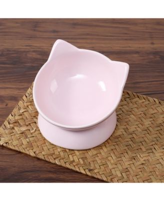 Set of two Oscar Collection Tilted Rasied Cat Dishes