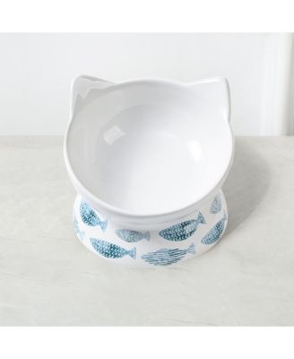 Set of two Oscar Collection Tilted Rasied Cat Dishes