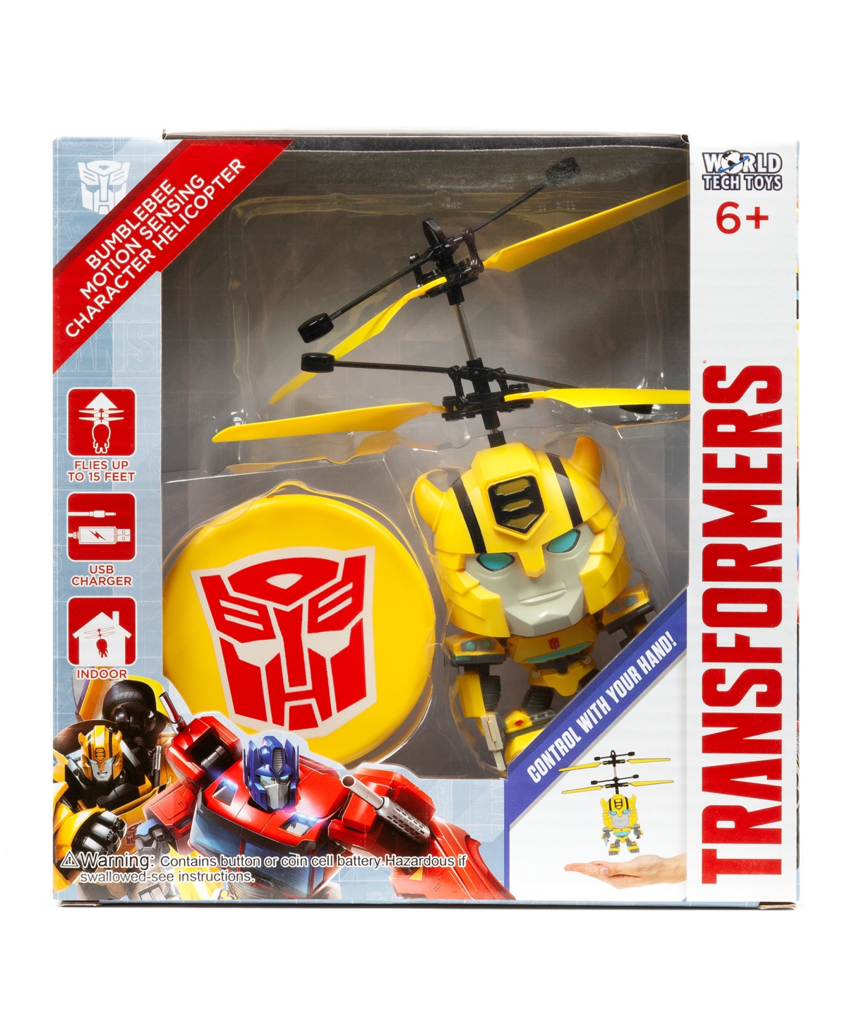 World Tech Toys Hasbro Transformers Bumblebee Flying Ufo Helicopter In Multi