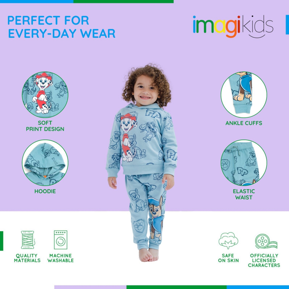 Nickelodeon Boys Paw Patrol Fleece Pullover Hoodie and Pants Outfit Set