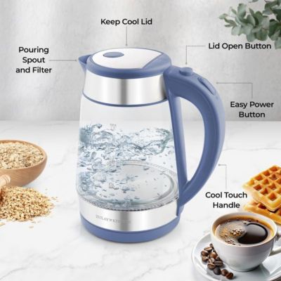Fast-Boiling Electric Kettle 1500W With Auto Shut-Off 1.7L Hot Water Kettle