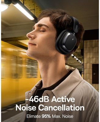 Wireless Headphones Noise Cancelling Over-Ear Bluetooth Headphones H1s, White