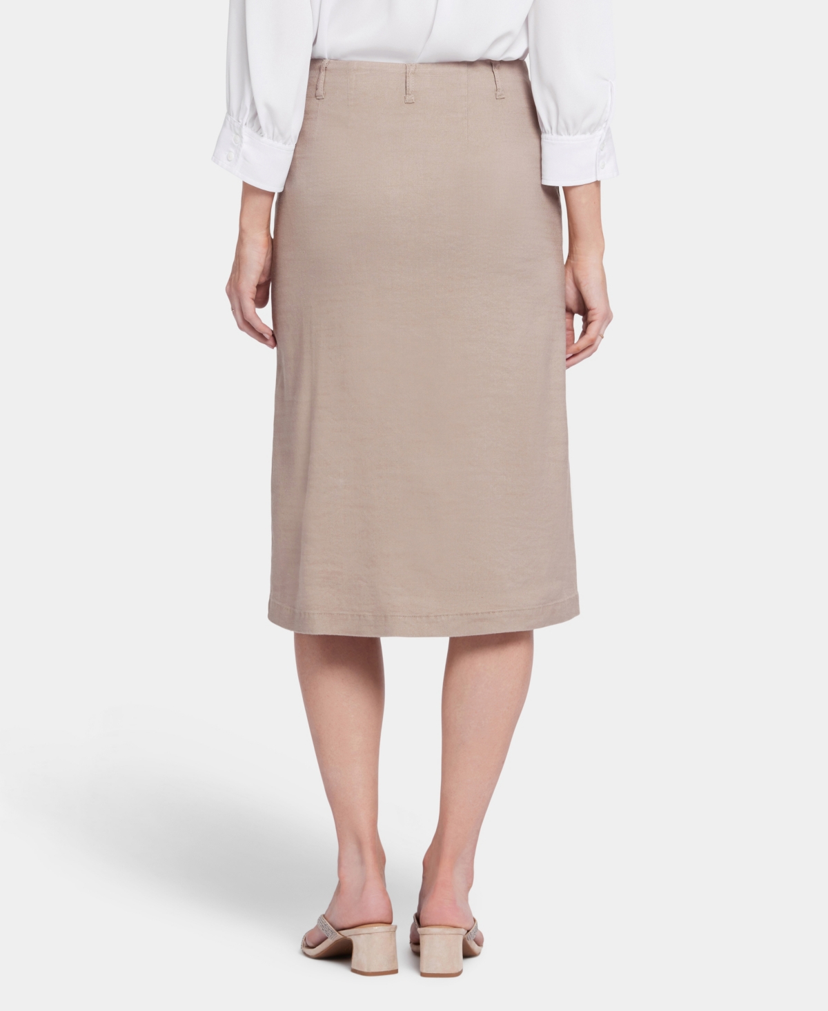 Nydj Marilyn Linen Blend A-line Skirt In Saddlewood