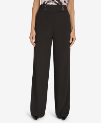Calvin Klein - Women's High Waist Wide-Leg Pants