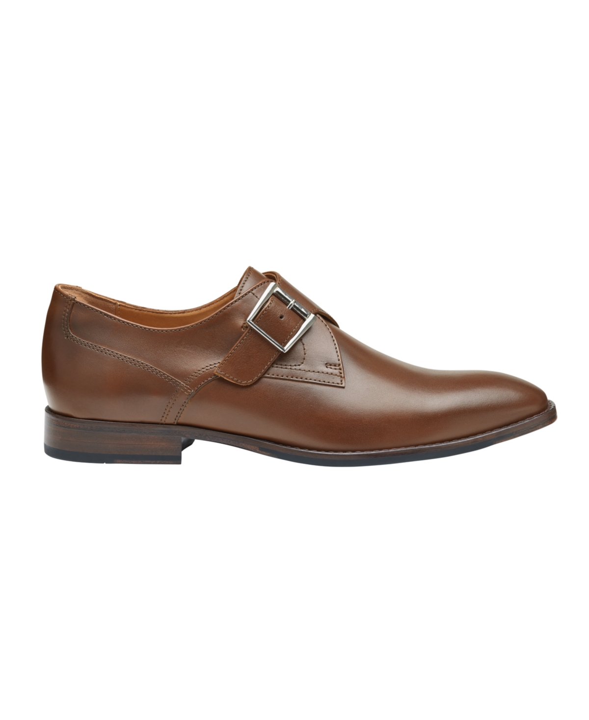 Johnston & Murphy Richland Monk Strap Shoe In Mahogany Full Grain