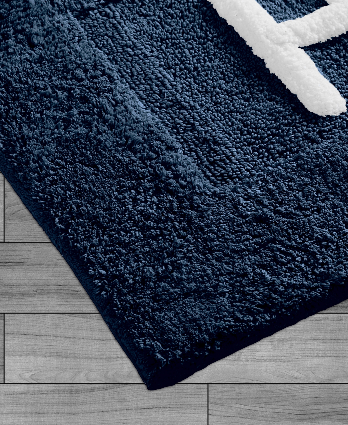Shop Jean Pierre His & Hers Cotton 2-piece Bath Rug Set In Navy