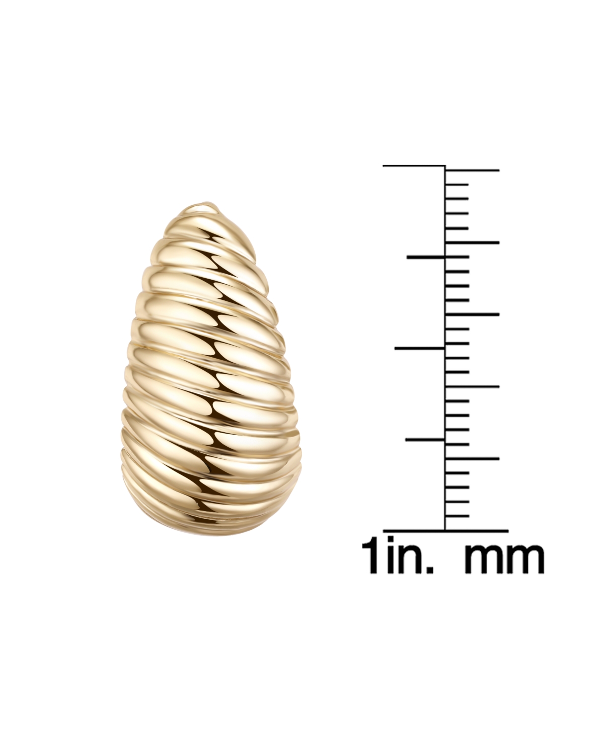 Macy's Stripe Design Dome Earrings In Gold