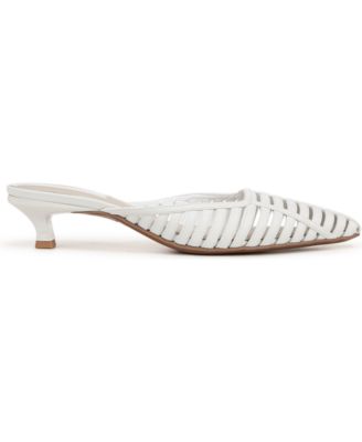 Women's Marlina Fisherman Pointed Toe Kitten Heel Mules