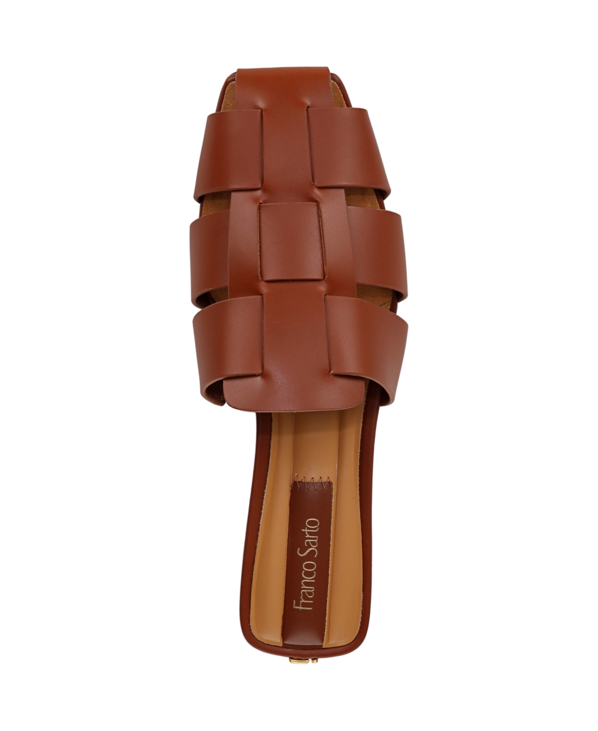 Franco Sarto Women's Tavana Fisherman Square Toe Flat Mules In Acorn Brown Leather