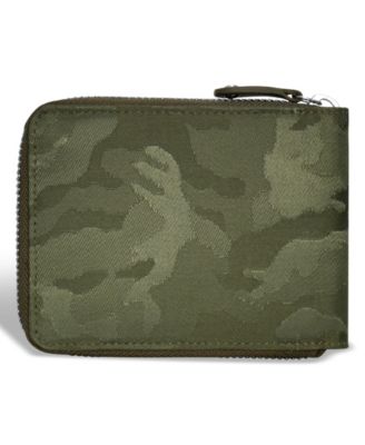 Men's Camo Collection Leather Zip Around Wallet
