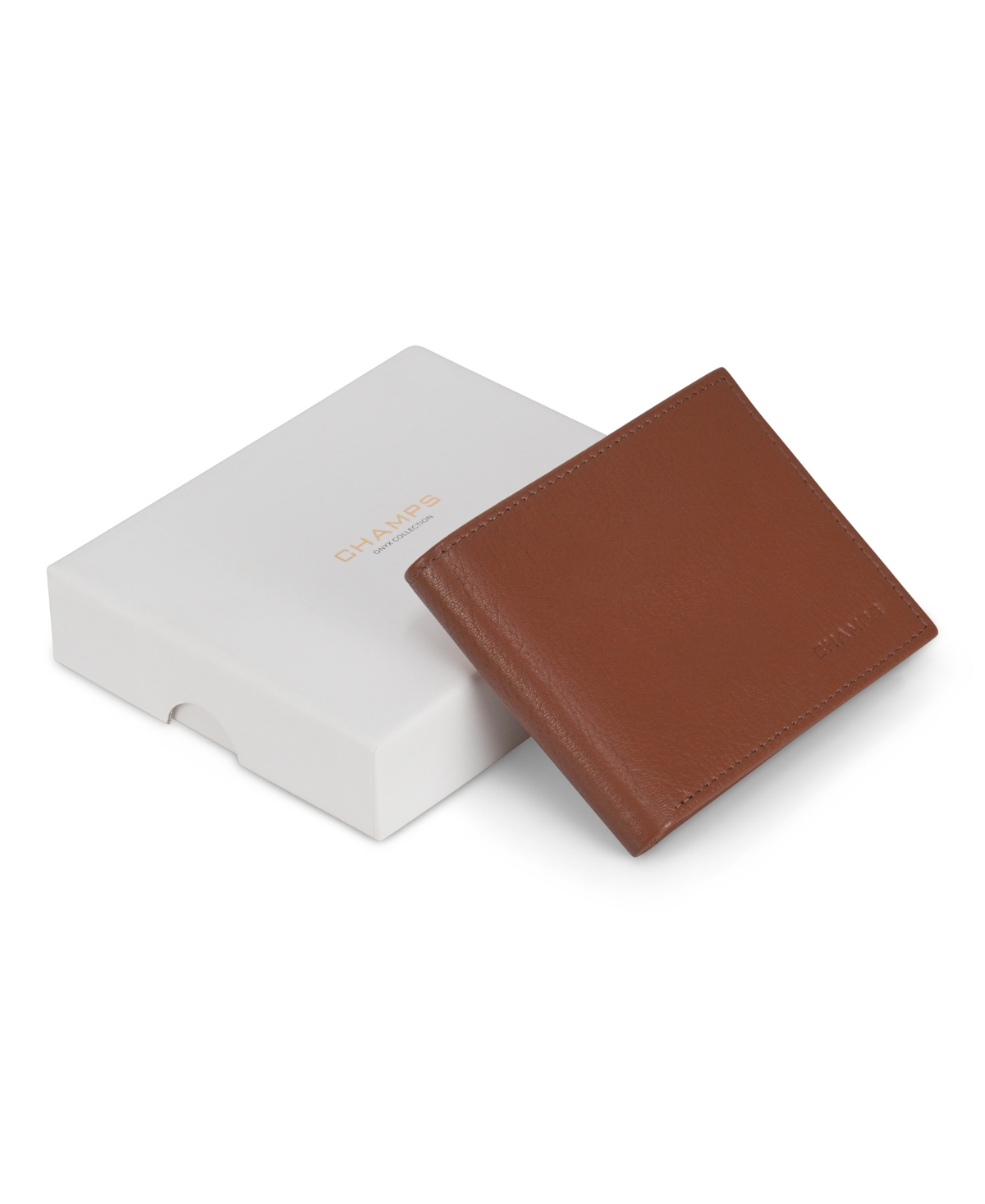Shop Champs Men's Onyx Collection Leather Top Wing Wallet In Brown