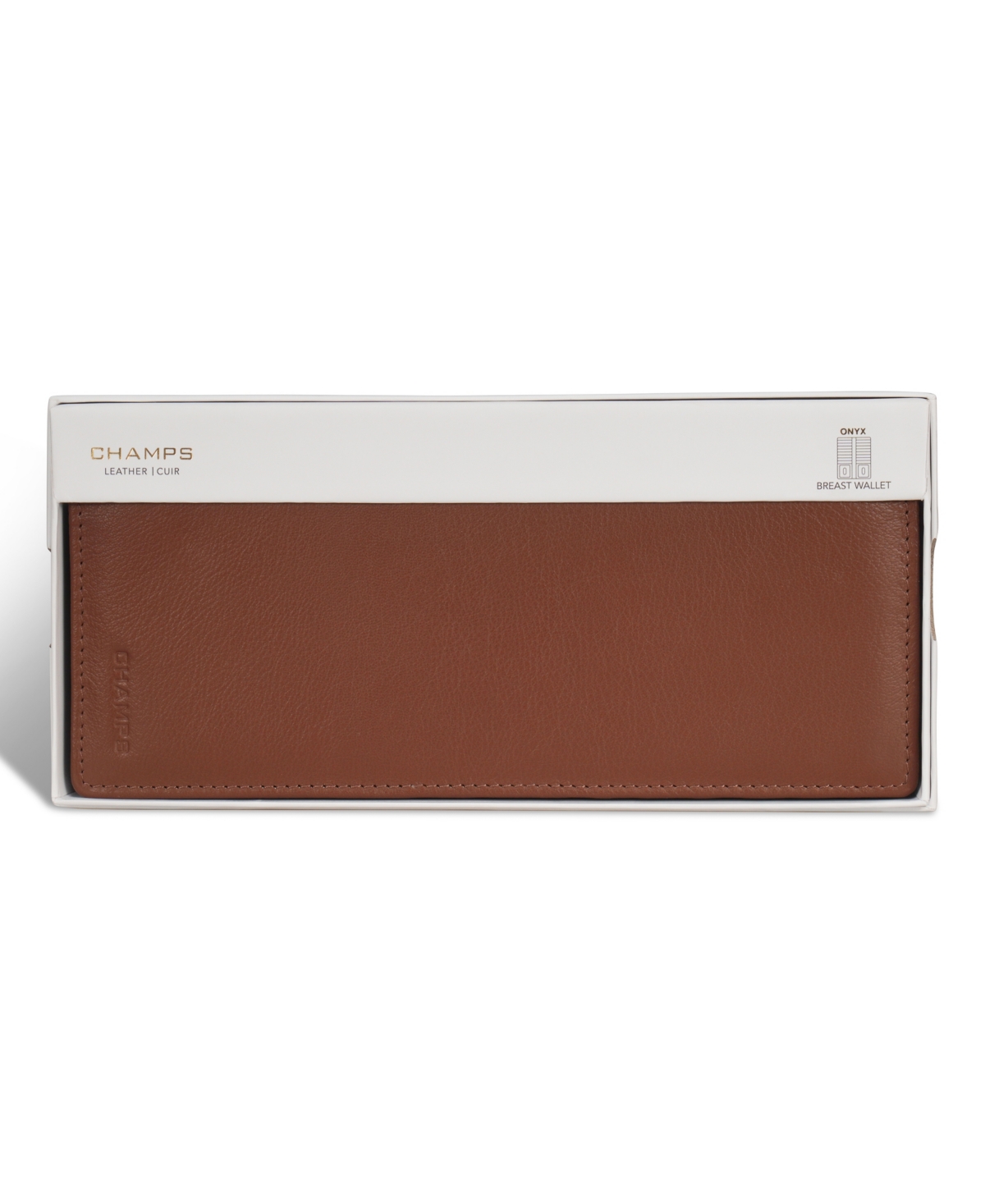 Shop Champs Men's Onyx Collection Leather Breast Wallet In Brown