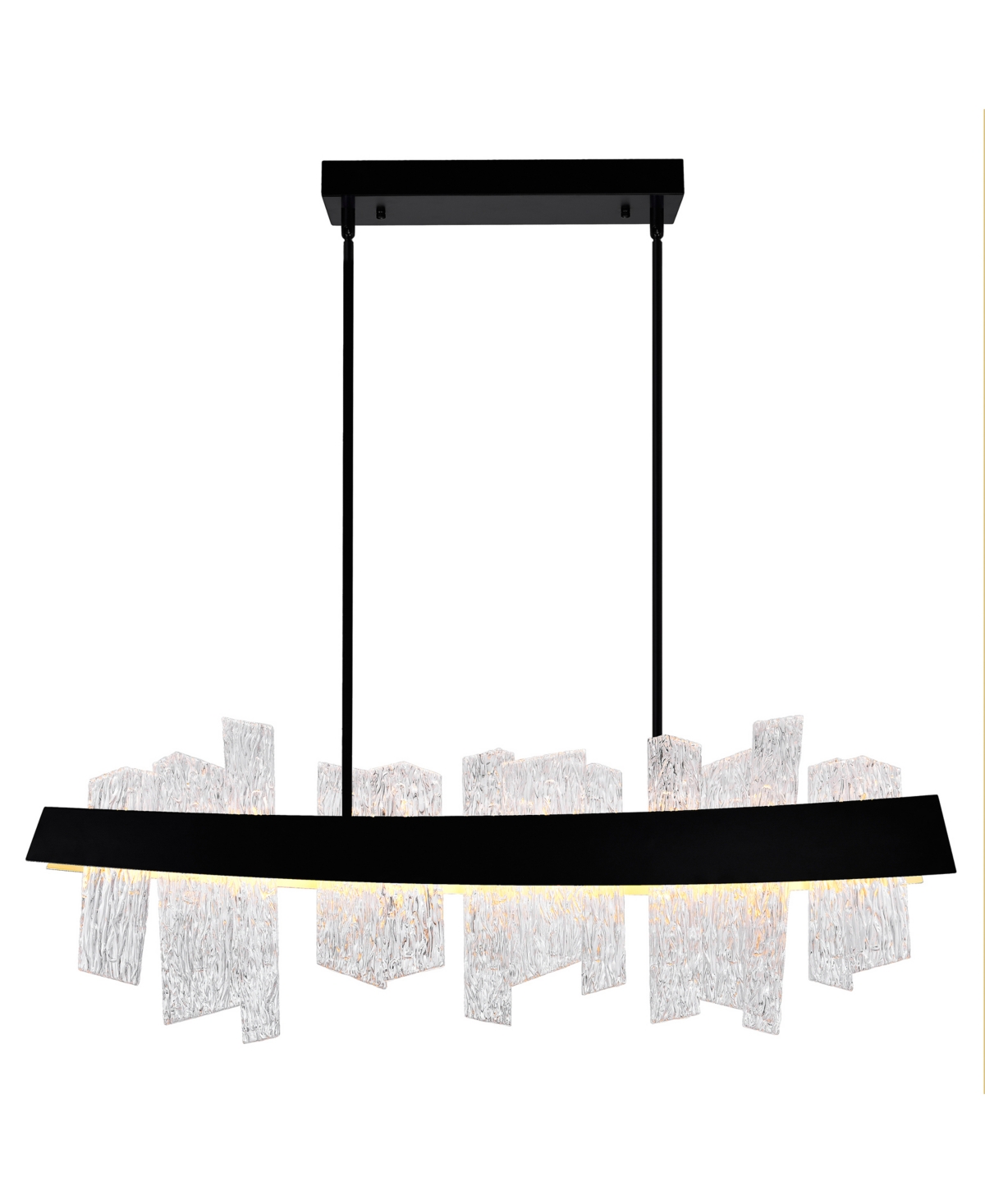 Cwi Lighting 14" Metal Guadiana Led Chandelier In Black Satin Gold