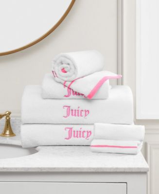 Juicy Couture Logo Love Glam Luxury Bath Towels- 2024 Grey