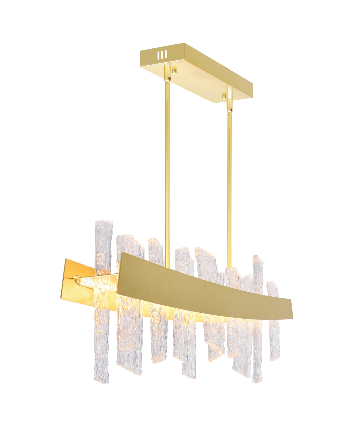 Cwi Lighting 14" Metal Guadiana Led Chandelier In Satin Gold