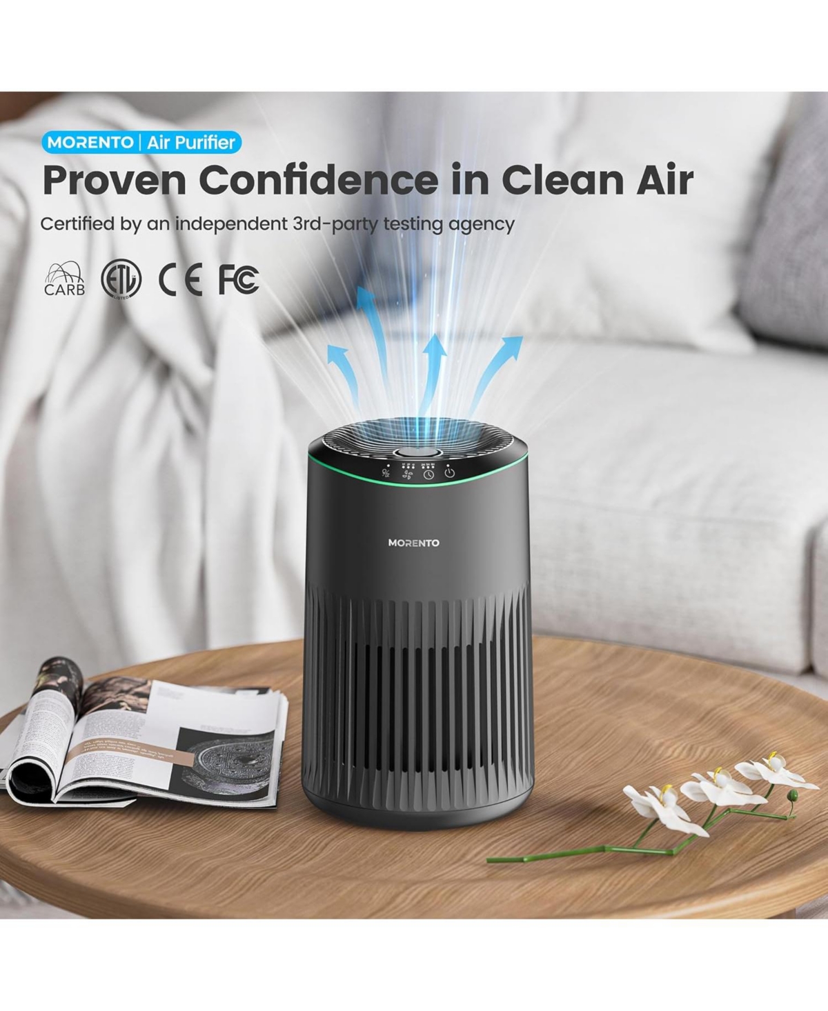 Morento MR2566 Hepa Air Purifier for Home with Fragrance Sponge