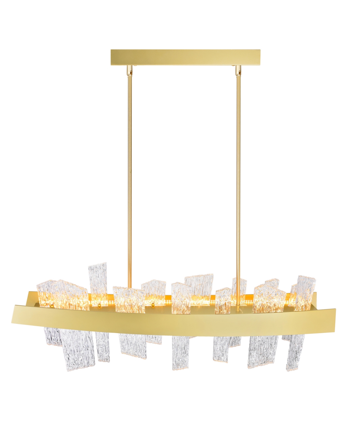 Cwi Lighting 14" Metal Guadiana Led Chandelier In Satin Gold