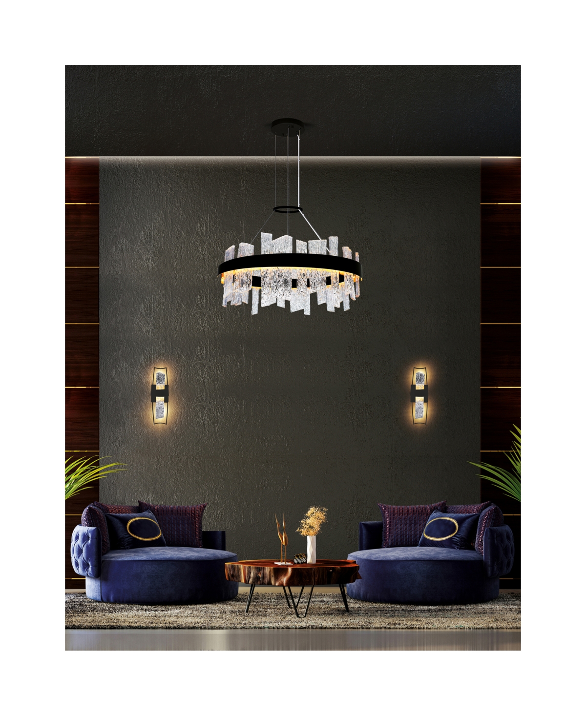 Shop Cwi Lighting 14" Metal Guadiana Led Chandelier In Black Satin Gold
