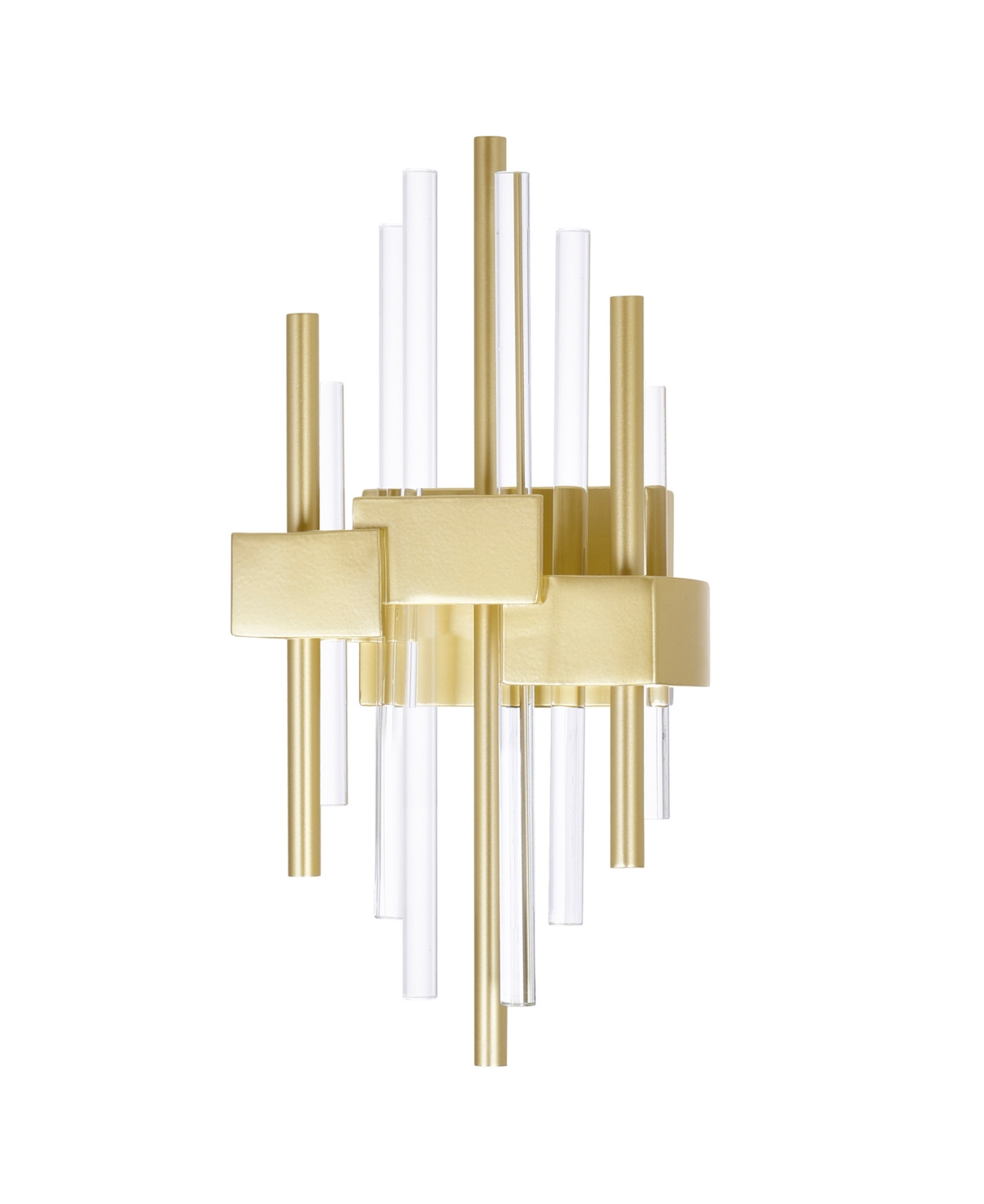 Shop Cwi Lighting 16" Metal Millipede Led Wall Sconce In Satin Gold