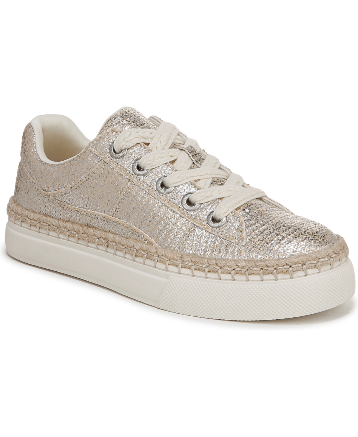 Shop Blowfish Malibu Women's Northshore Lace Up Sneakers In Cream,silver Fabric