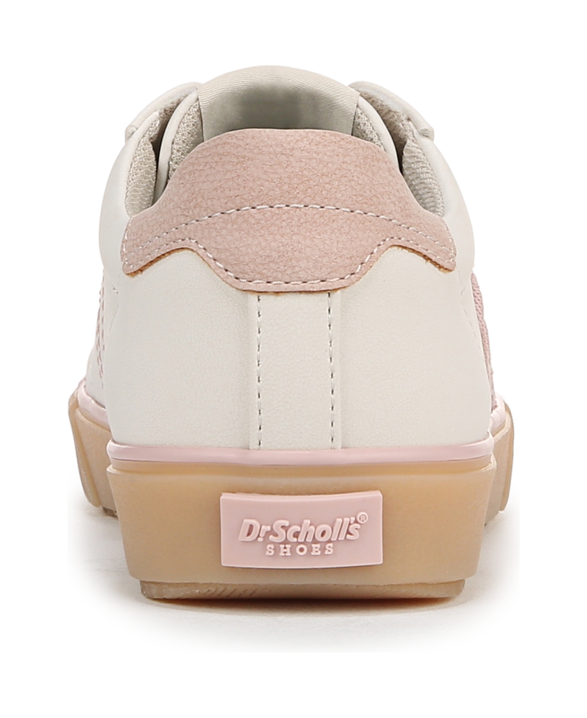 Shop Dr. Scholl's Women's Offline Lace Up Sneakers In White Blush Faux Leather